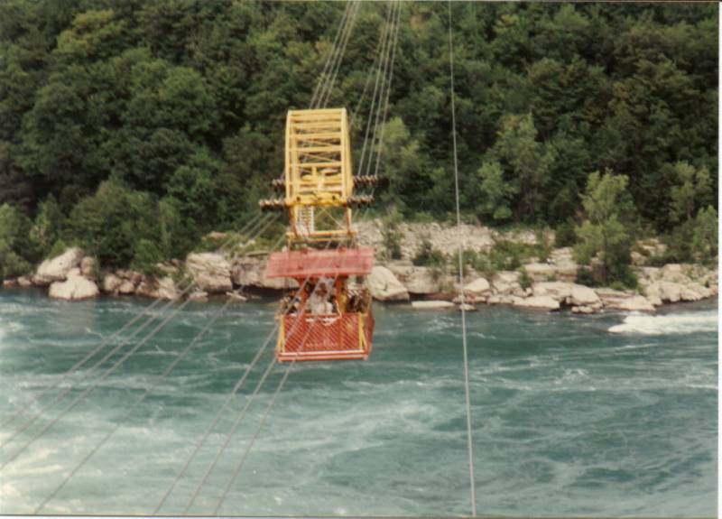 Here's a Shot of one of the Rides Suspended over the Intense River