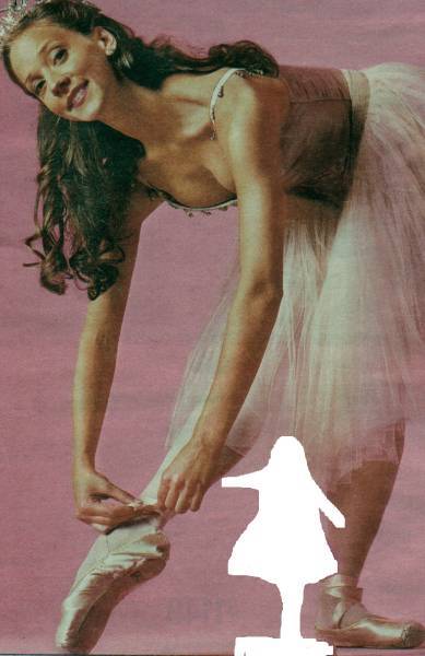 Here she is Prepping Herself for the Ballet