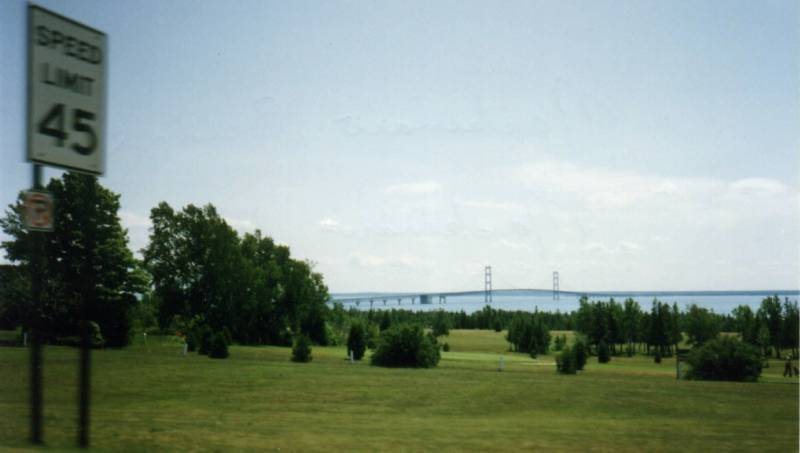 Here's the Mackinaw Bridge Taken from a Distance of Probably a Mile Away