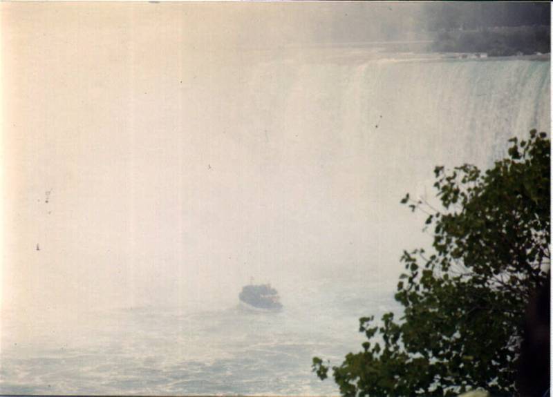 Here's a shot of the Maid of the Mist Trying to get as Close to the Falls as it can