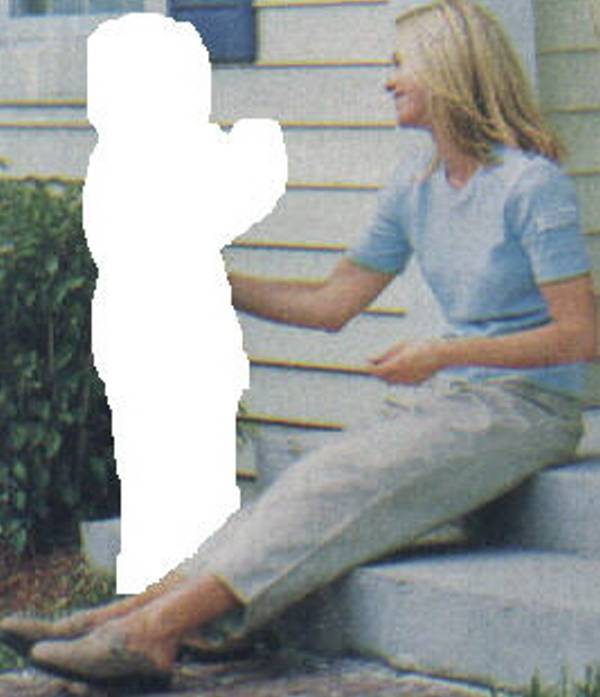 Here's a Lady with her Invisible Son?