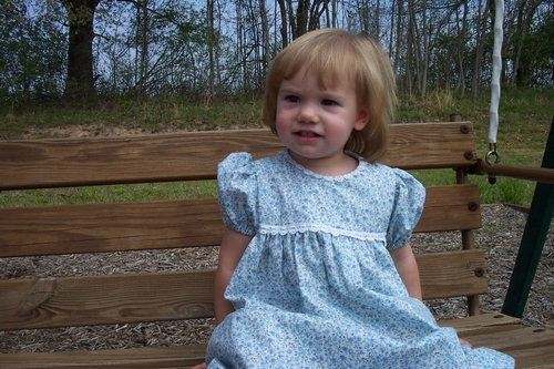 Katie in her Easter Dress