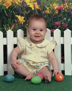 Katie with Easter Eggs