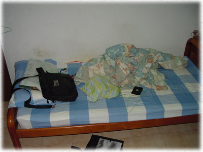 my bed, still as messy...