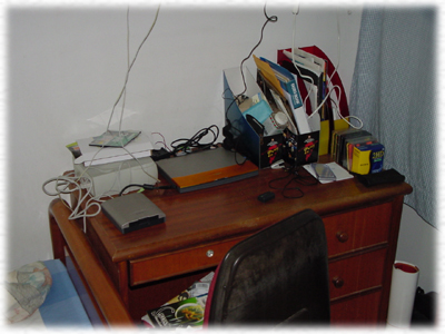 a closer view to the desk