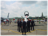 fighter jet with its crews