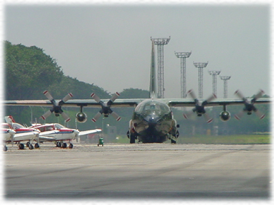 one of the carriers taking off