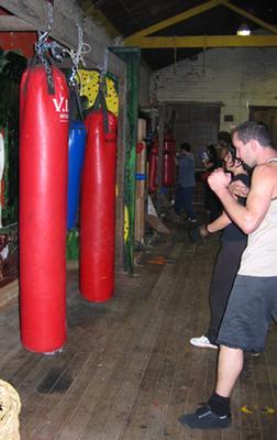 Dave and Anna bag training.