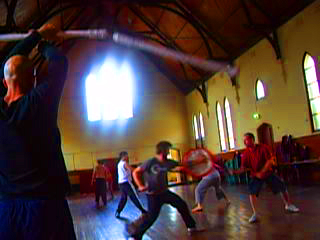 Paul during weapons training