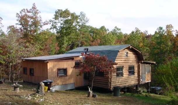The cabin in Autumn colors.&nbsp; October, 2000
