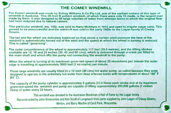 35ft Comet Plaque