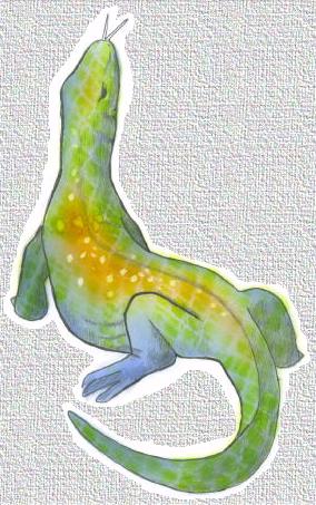 Reptile, painted mainly with airbrush.