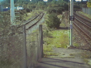 Hamworthy Goods line on LEFT, Mainline to Weymouth on RIGHT.