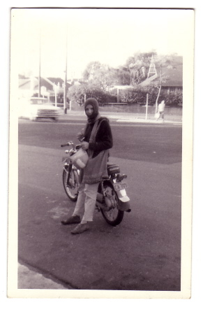 Pam and the A70 Suzuki