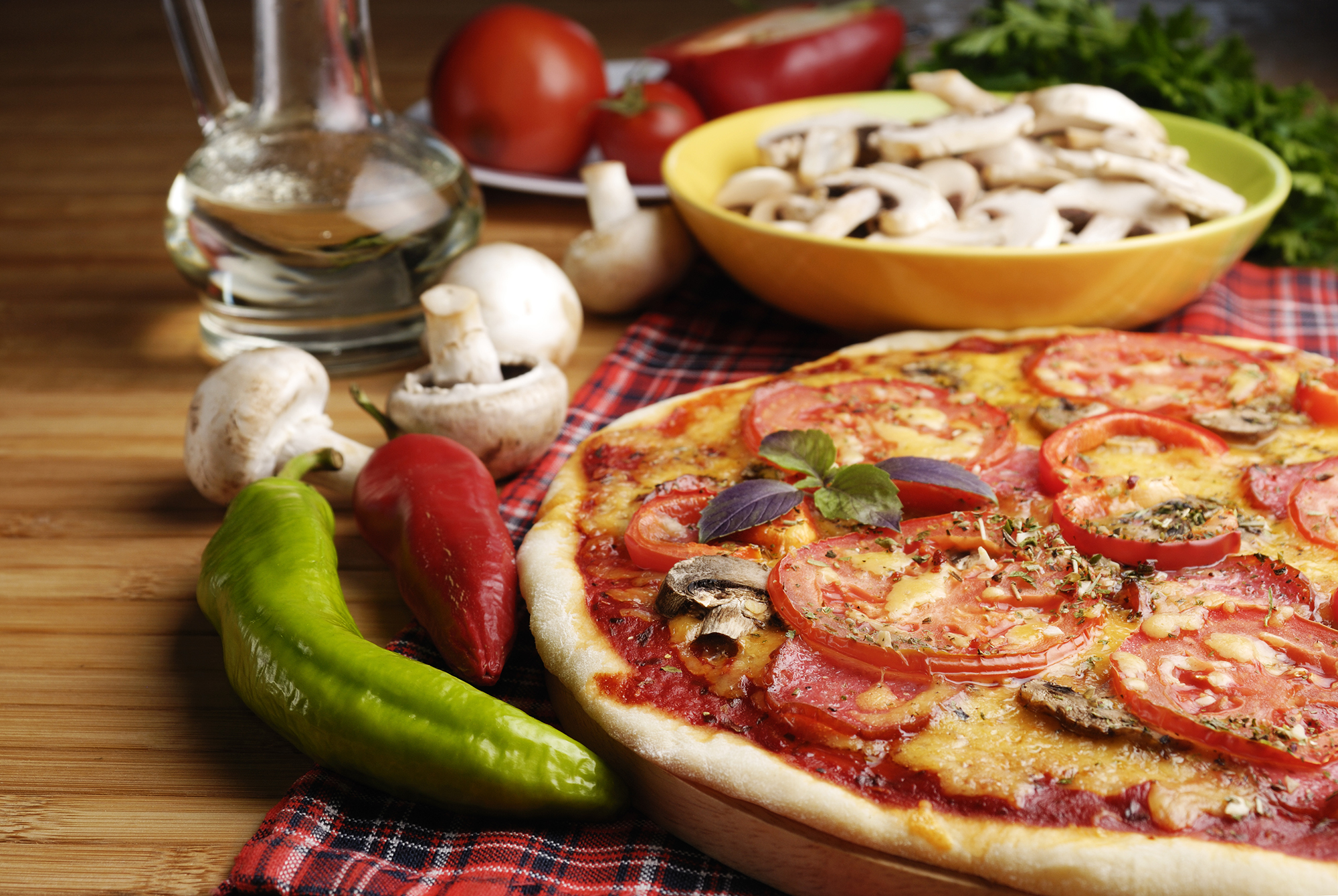 A house special pizza.