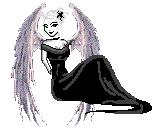 Black Sitting Angel