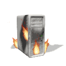 Your computer is on fire. AH!