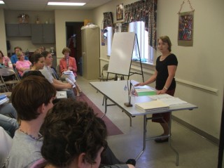 Miss Morrison assisting understanding of the home stay process and proper etiquette 