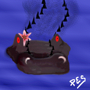 Gator and flower combined