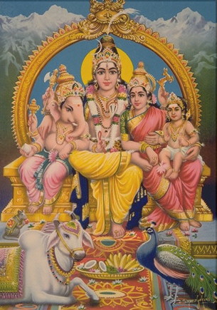God shiva, Goddess shakti, Lord ganesh, Lord muruga