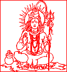 God in posture of meditation