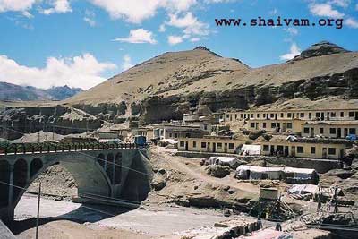 Village of taklakot on the banks of river kaNDaki