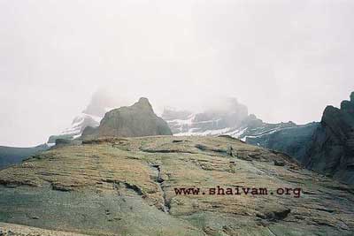 God's vision doesn't get obscured by the clouds - Western face of kailAsh