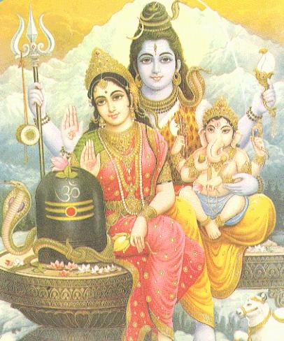 Lord shiva pArvati and ganesha