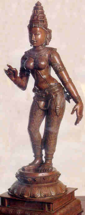 Wooden statue of shakti devi