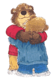 MA AND PA SURE ENJOY HUGGING: WHY A HUG A DAY KEEPS THE DOCTORS AWAY..OR A HUGGER IS A GREAT WAY TO SSILENTLY SAY..WE CARE...HUGGERS FROM THE BEARS TO YOU RIGHT NOW...GOD BLESS!