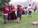 Terry, Erin & Danielle present traditional bread to organizers