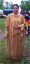 Pauline shows off her regalia