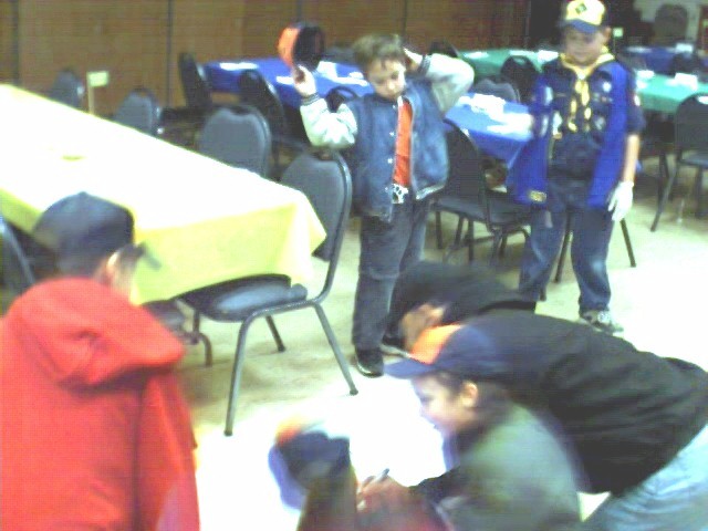 preparing the sign for the front of the Church