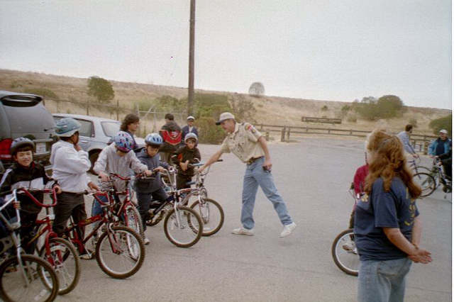 Mike checking the handlebars
