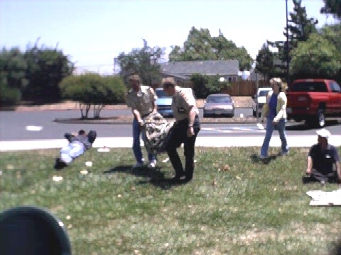 Getting the huge rope to the field