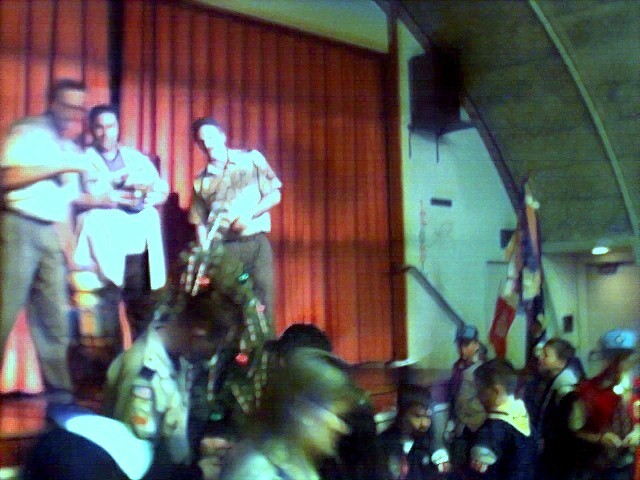 Our Cubmaster and his Assistants lead the meeting