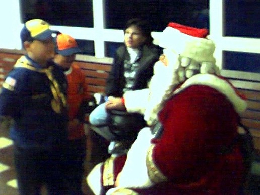 Santa visits the Pack