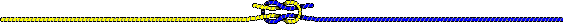 blue and gold square knot