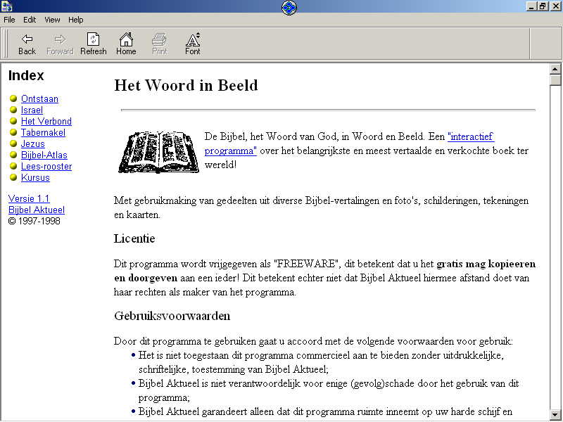 Voorbeeldskerm van Woord in Beeld