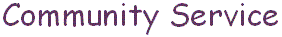 Community Service Title
