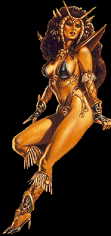 THE DARK TEMPTRESS - AVATAR OF TAKHISIS - background is her constellation The Five Headed Dragon