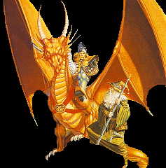 GUNTHAR UTH WISTAN, FIZBAN THE FABULOUS, AND A GOLD DRAGON