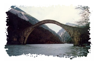 Medieval bridge in the region of Tzumerka