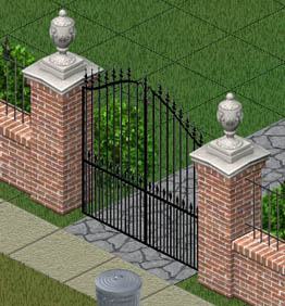 Black Victorian Wrought Iron Gate