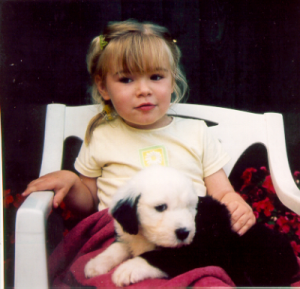 My youngest granddaughter Demi with Rosie