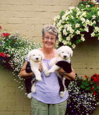 Me with two of the bitch puppies