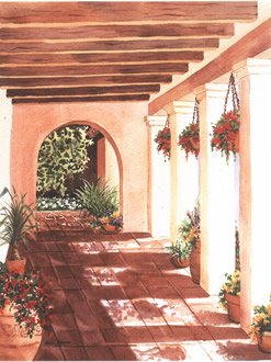 Loggia in the Afternoon by Heidi Rosner
