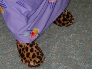 Paisley's fuzzy slippers