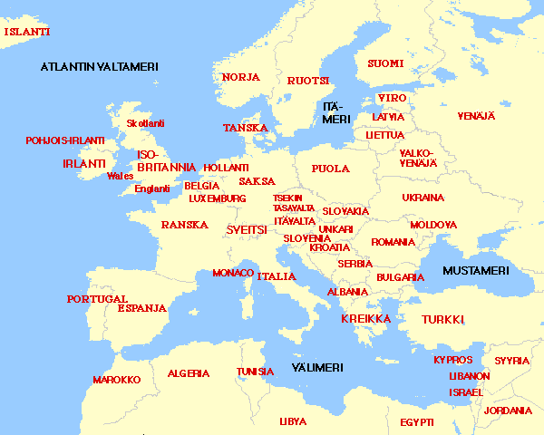 map of Europe