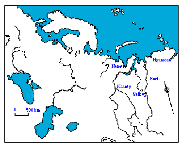 Map of Uralic Languages